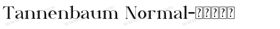 Tannenbaum Normal字体转换